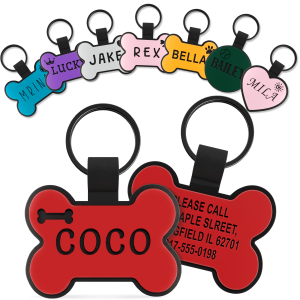Custom silicone pet ID tag personalized engraving sample 8