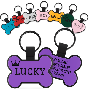 Custom silicone pet ID tag personalized engraving sample 7