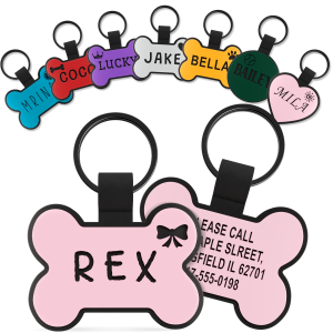 Custom silicone pet ID tag personalized engraving sample 5