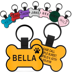 Custom silicone pet ID tag personalized engraving sample 4